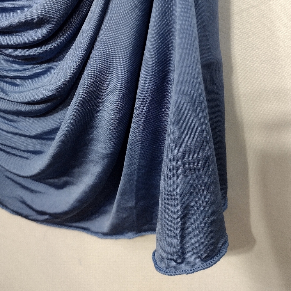 Free People Wind Down Layering Fitted Square Neck Top Women's S Blue Boho Retro - Picture 6 of 13